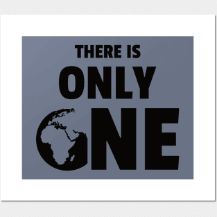 There is Only One Planet (black version) Posters and Art